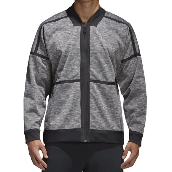 NWT ADIDAS Z.N.E. Reversible Ventilated Jacket L Large Gray Black Men’s - Picture 3 of 10